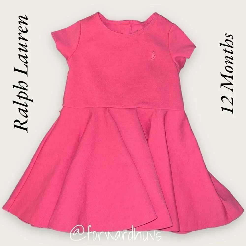Ralph Lauren Girls Pink Dress Size 12 months